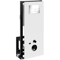 Инсталляция для унитаза WasserKRAFT Glan 66 66TLT.010.ME.WH.CH04 с кнопкой смыва, хром