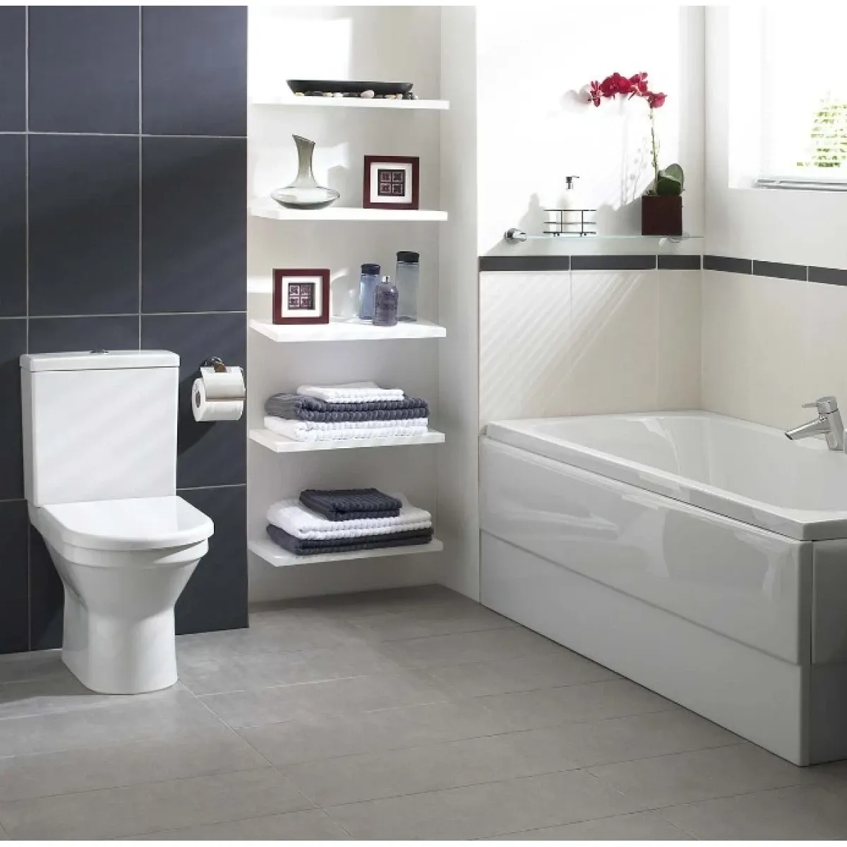 Унитаз-компакт Geberit Vitra S50 9736B003-7203 с функцией биде, с сиденьем микролифт, белый