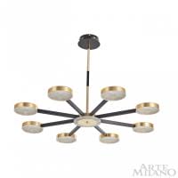 Люстра на штанге Arte Milano Ferrara-72079 272079/8 BK/GD