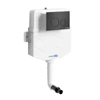 Смывной бачок WasserKraft Aller 10 10TLT.031.ME.MB02, для унитазов, с механической кнопкой смыва цвет - черный матовый