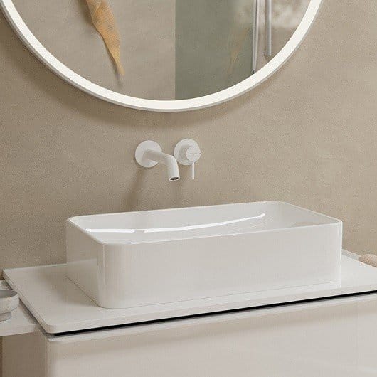 Смеситель для раковины hansgrohe Tecturis S 73351700 с донным клапаном белый матовый