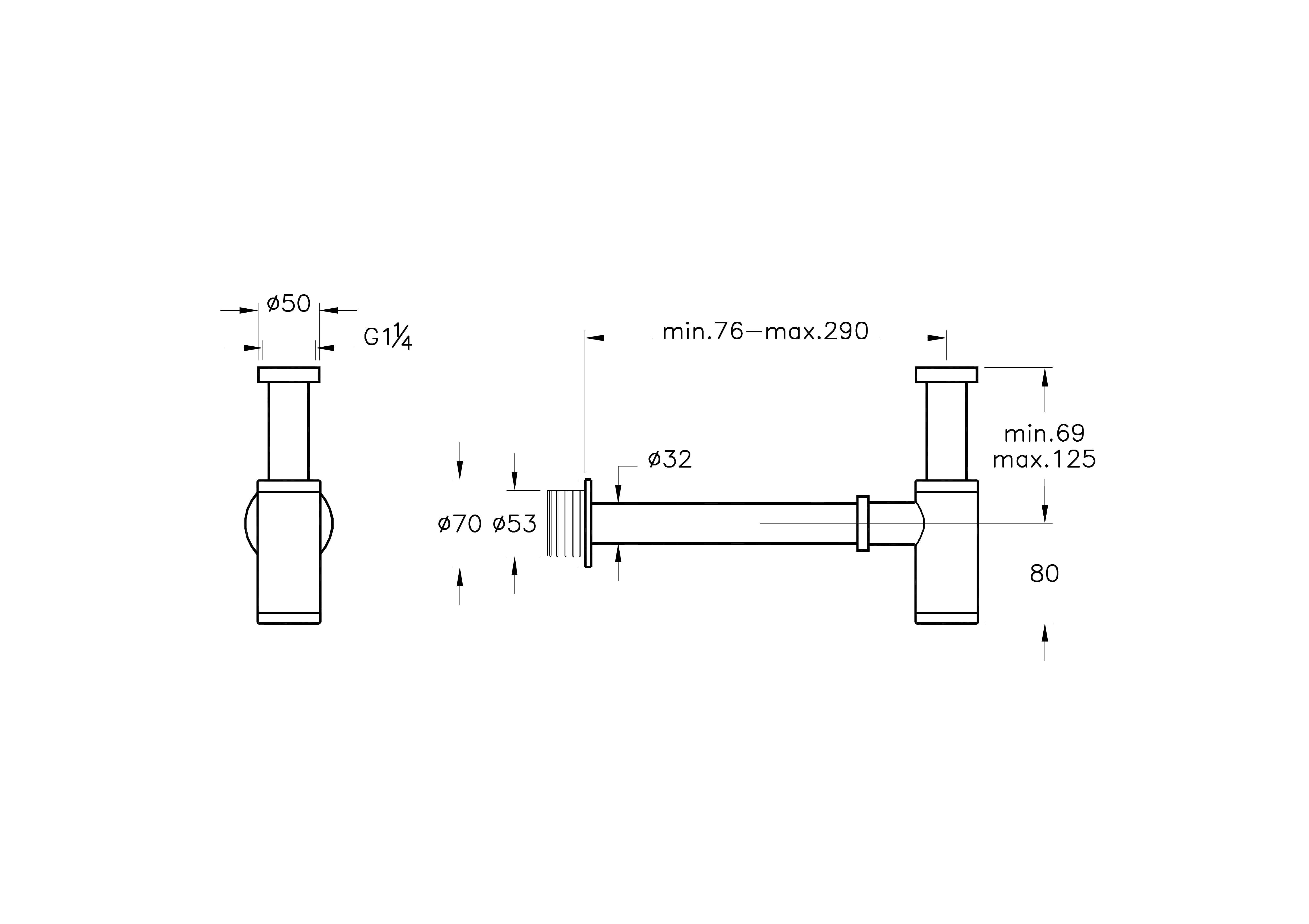 Сифон для раковины Vitra Origin A4512329 розовое золото