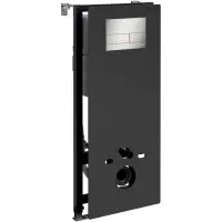 Инсталляция для унитаза WasserKRAFT Abens 20 20TLT.010.ME.BL.BN04 с кнопкой смыва, никель