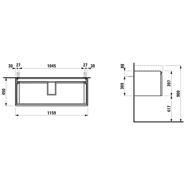 Раковина Laufen Pro S 120 8.1496.5.000.104.1