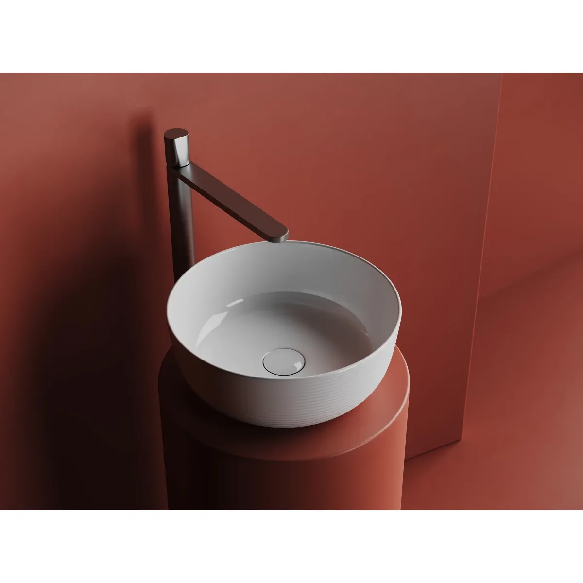 Раковина-чаша Ceramica Nova Element CN6073 35,6x35,6 см, накладная, белый
