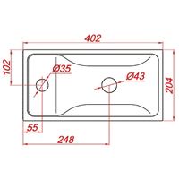 Раковина Aqwella Unam 40 (T1.04.04D)