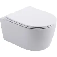 Унитаз подвесной Aquatek Европа AQ1106T-00 безободковый, торнадо, с сиденьем микролифт, белый