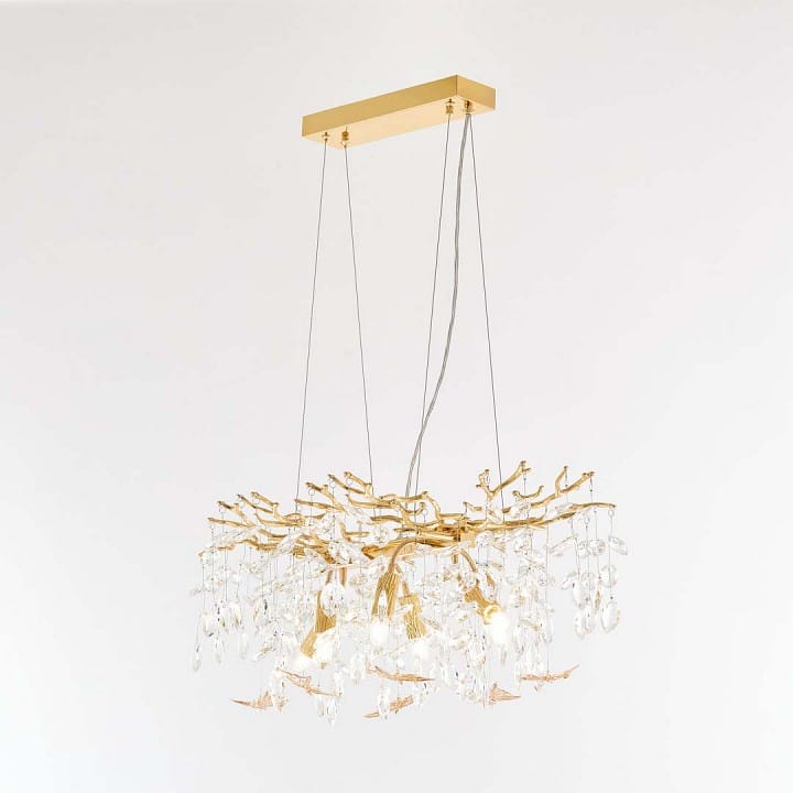Подвесная люстра Arte Milano Веточка 230210.700.6.E14.D2 GD BUT-Amber