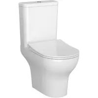 Унитаз-компакт VitrA Zentrum 9824B003-7219 безободковый, с сиденьем микролифт, белый