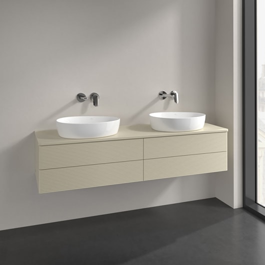 Тумба под раковины Villeroy&Boch Antao 160 L28110HJ шелковый серый матовый лак