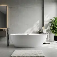 Акриловая ванна Abber AB9211-1.8 180x90 см, отдельностоящая, белый