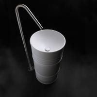 Раковина свободностоящая Kerasan Artwork 474301 d 45,H 90 см слив в стену