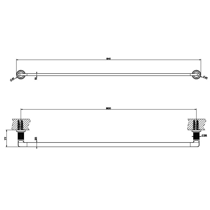 Полотенцедержатель Gessi Inciso 90 см 58505#031