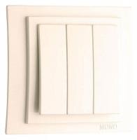 Выключатель трехклавишный Mono Electric Larissa 103-010122-114