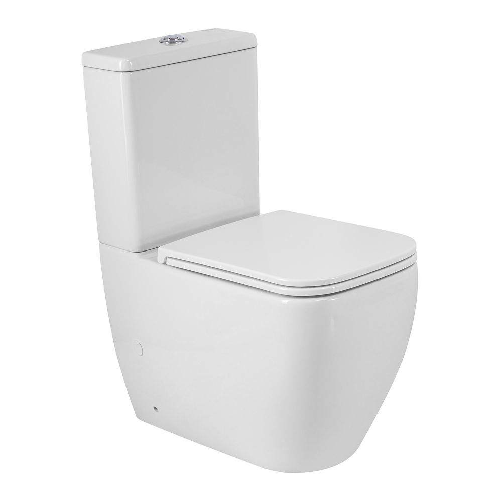 Унитаз-компакт безободковый со смывом TORNADO BelBagno LUCE BB2197CP-TOR/SC