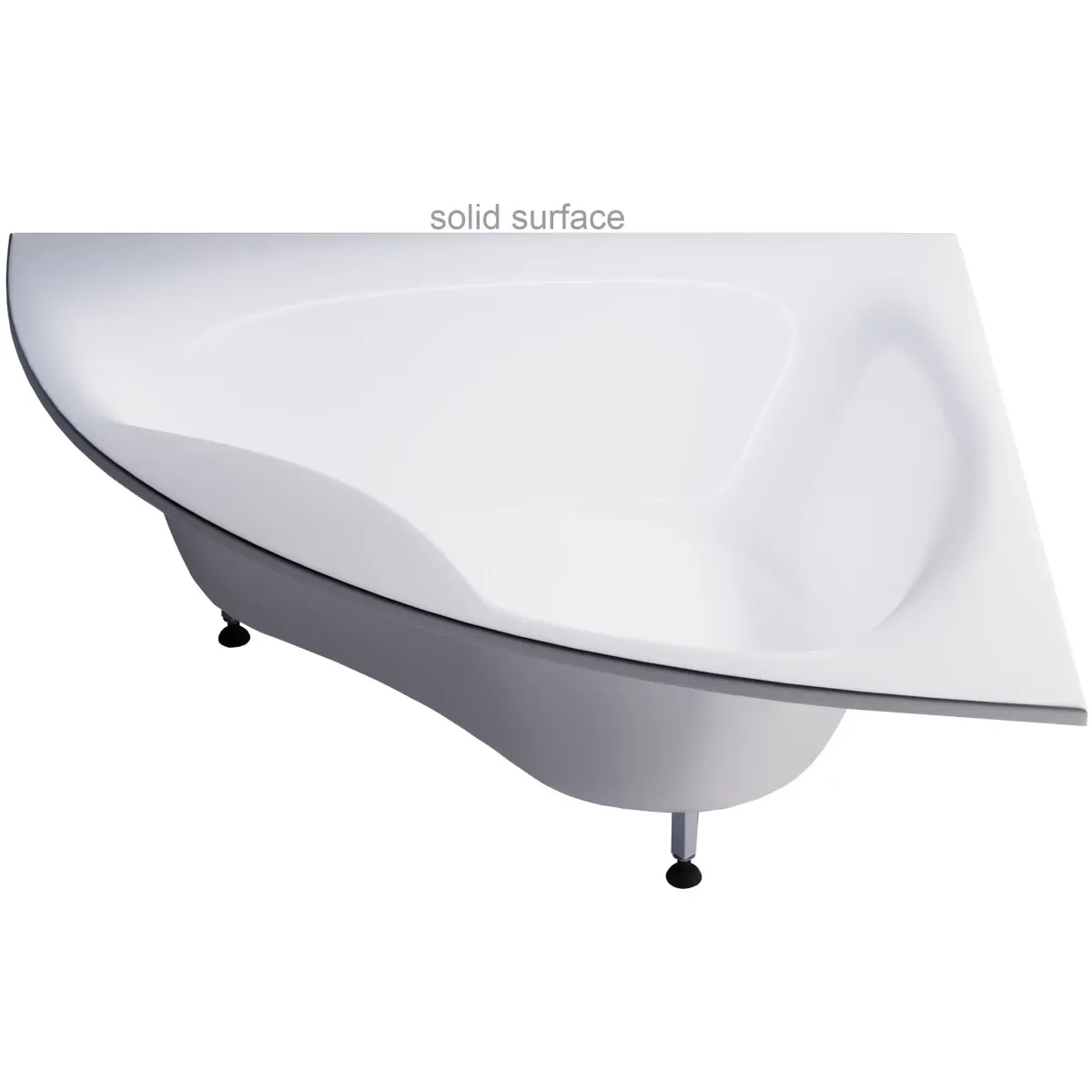 Ванна из литьевого мрамора Astra-Form Виена Solid Surface 01010071 150x150 см, угловая, белый матовый