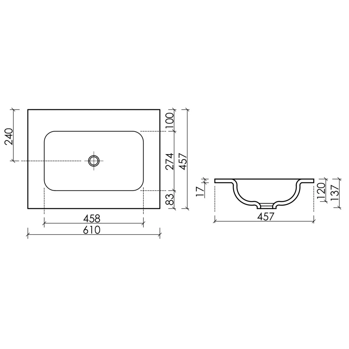 Раковина Ceramica Nova Grace CN7011wx 61x45,7 см, накладная, белый