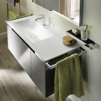 Тумба с раковиной Burgbad Yso 128 SFAC111 L F2155 C0001*1 светло-серый глянцевый