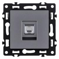 Розетка телефонная RJ-11 со штрокой, без рамки Kollinger Asthetik AS-019GY