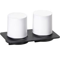 Дозатор жидкого мыла Bemeta Organic Black 167109270 двойной черный матовый/белый