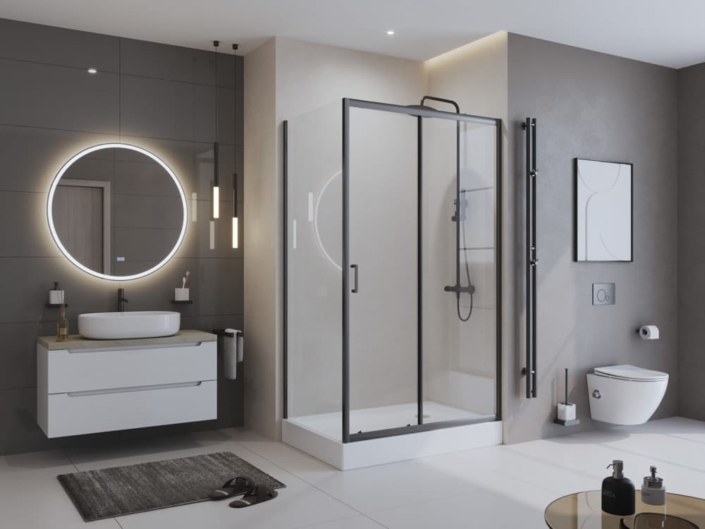 Душевой уголок BelBagno Uno 195 120 UNO-195-AH-1-120/90-P-Cr хром