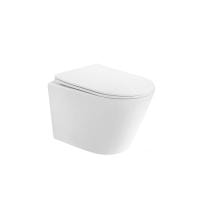 Подвесной унитаз Abber Bequem AC1102TMW с крышкой-сиденьем белый матовый