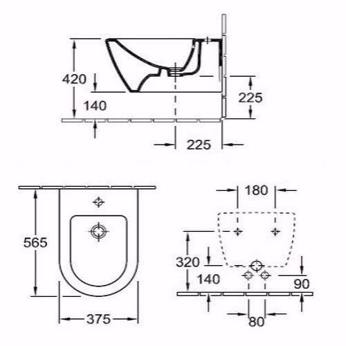 Биде подвесное Villeroy&Boch Subway 2.0 540000R1