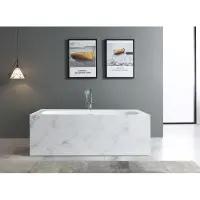 Ванна из искуственного камня Abber Blitz 180х85 AS9501GB белый