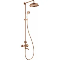 Душевая система Cezares Liberty LIBERTY-CVD-BR 225 мм, со смесителем, розовое золото матовый