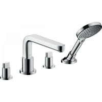 Смеситель на край ванны hansgrohe Metris S 31447000 на 4 отверстия излив 22 см хром