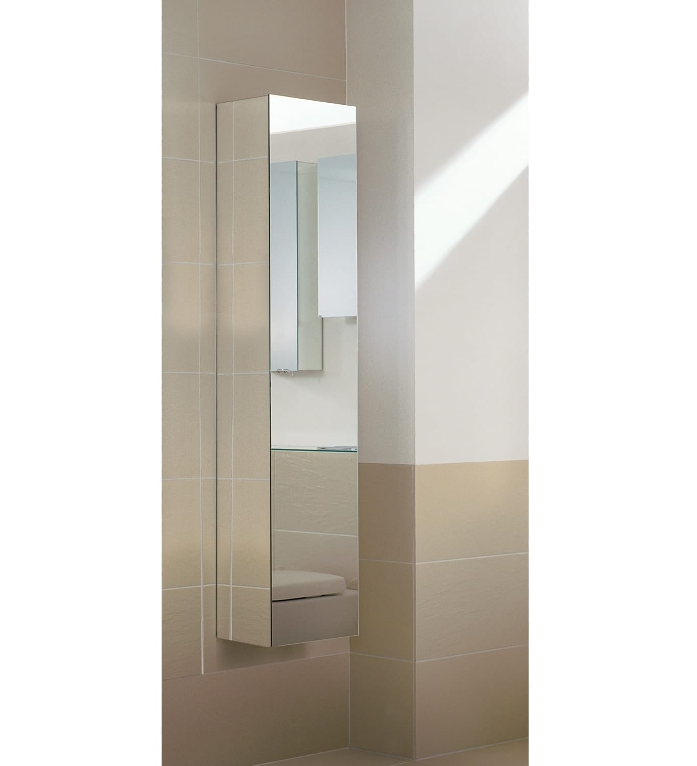 Шкаф зеркальный Keuco Royal E-One 35 44310171000 анодированное серебро