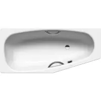 Ванна стальная Kaldewei Mini Star 835 224530003001 157x70 см R, угловая, с отверстиями под ручки, антискользящим и водоотталкивающим покрытием, альпийский белый