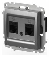Розетка двойная Ethernet RJ-45 без рамки Elbi Eleсtriс Zena Vega 609-011000-248