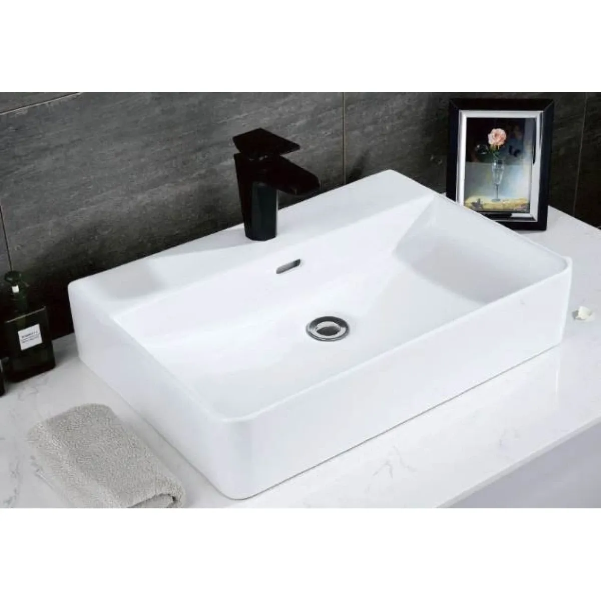 Раковина-чаша CeramaLux D1338 (8145) 60,5x42 см, накладная, белый