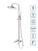 Душевая стойка со смесителем и изливом BelBagno ALBANO-VSCM-CRM