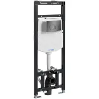 Инсталляция для унитаза WasserKRAFT Alme 15 15TLT.010.ME.PB02 с кнопкой смыва, черный глянец