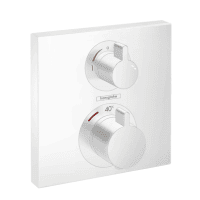 Смеситель для душа с термостатом Ecostat Square 15714700 скрытого монтажа для 2 потребителей матовый белый
