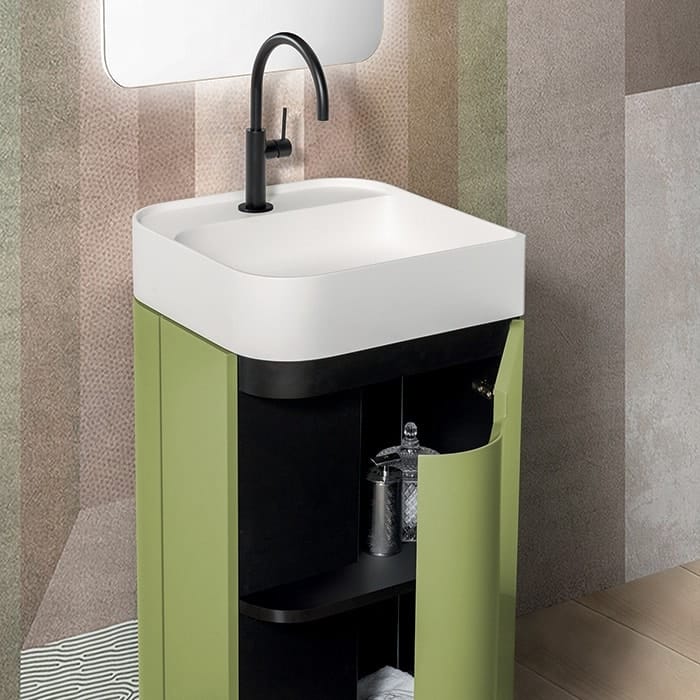 Тумба с раковиной Oasis Profilo 45 0PFBFS0451D1 мятный/белый
