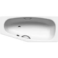 Ванна стальная Kaldewei Mini Star 833 224930003001 157x75 см L, угловая, с отверстиями под ручки, антискользящим и водоотталкивающим покрытием, альпийский белый