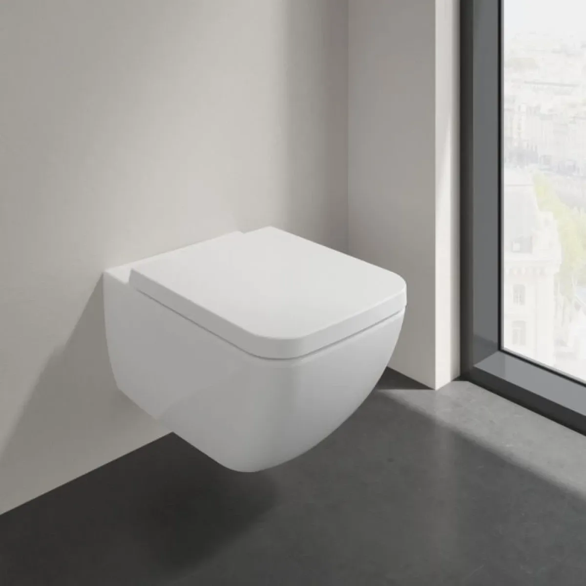 Унитаз подвесной Villeroy & Boch Collaro 4626HS01 безободковый, с сиденьем микролифт, альпийский белый