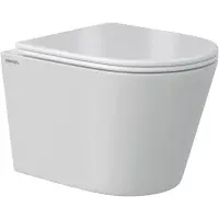 Унитаз подвесной Berges Vita 082255 безободковый, с сиденьем микролифт, белый