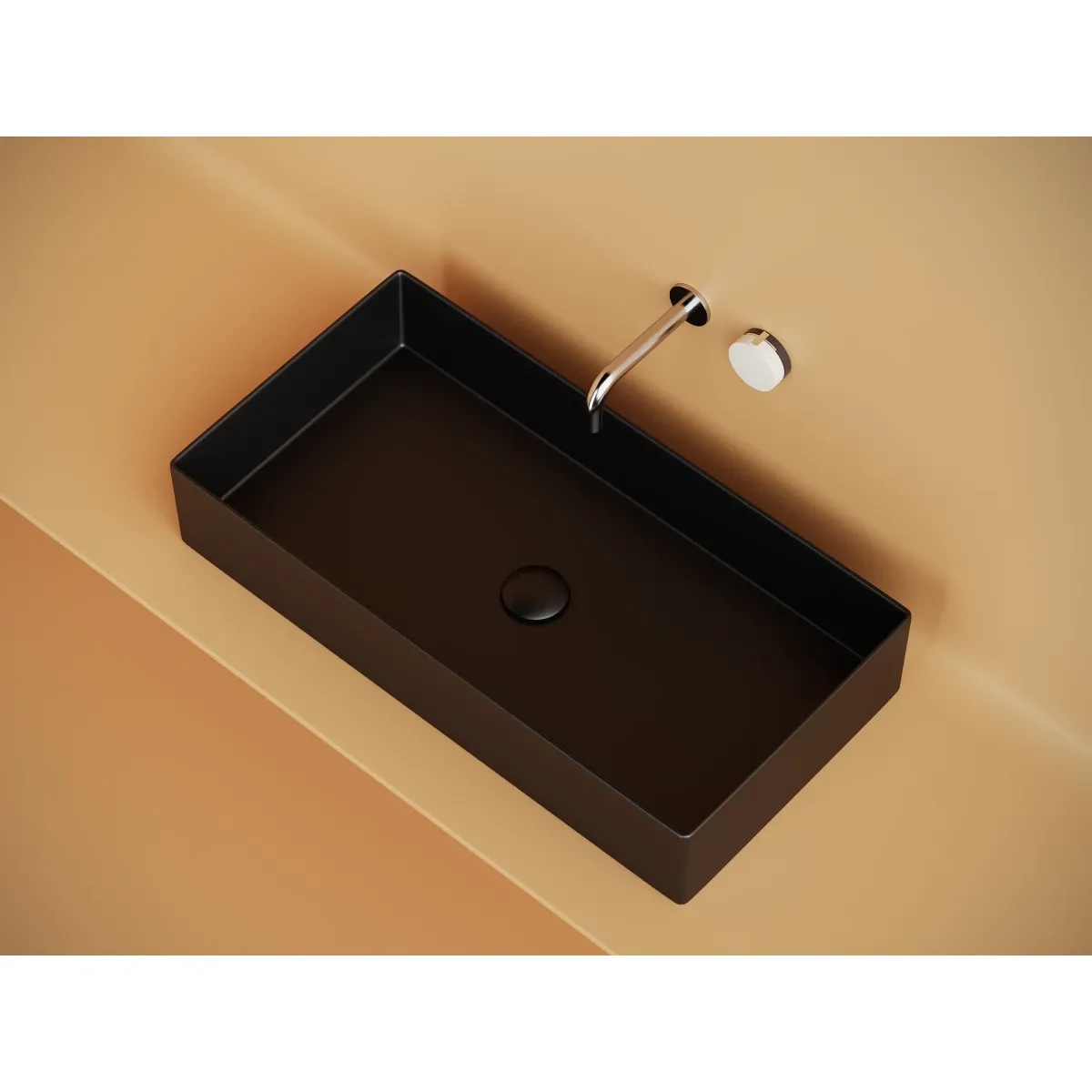 Раковина-чаша Ceramica Nova Element CN6071MB 70,1x36,1 см, накладная, черный матовый