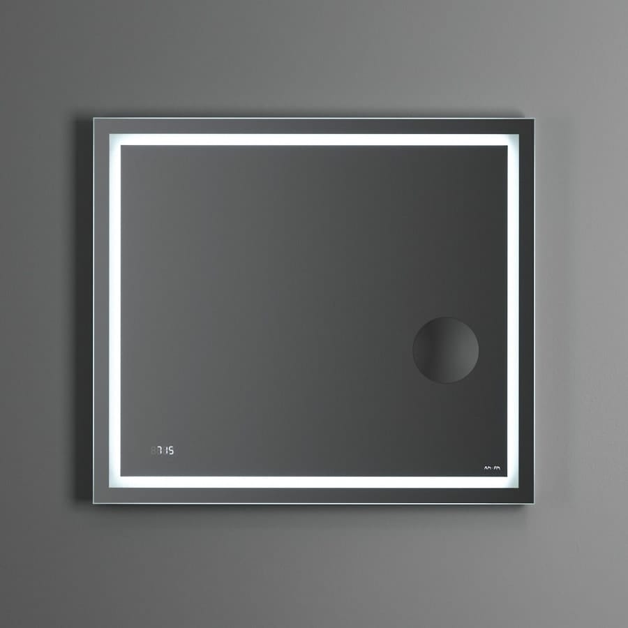 Зеркало с контурной Led-подсветкой AM.PM GEM 80 M91AMOX0803WG часами и косметическим зеркалом