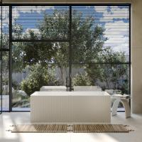 Ванна из искусственного камня Abber Stein 170x75 AS9602 белый матовый