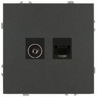 ТВ-розетка и розетка Ethernet RJ-45 без рамки Эра Galaxy Б0070786