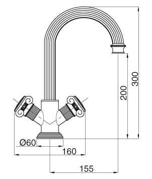 Смеситель для раковины Cezares Olimp OLIMP-LS2-03/24-O