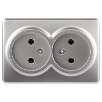 Розетка двойная без заземления Эра Эра Эксперт 11-2202-03