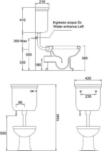 Чаша для унитаза Caprigo Boheme D11