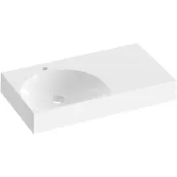 Раковина Ravak Lite XJXP1280000 80x45 см R, накладная, подвесная, белый