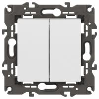 Переключатель двухклавишный без рамки Эра Эра Elegance 14-1106-01